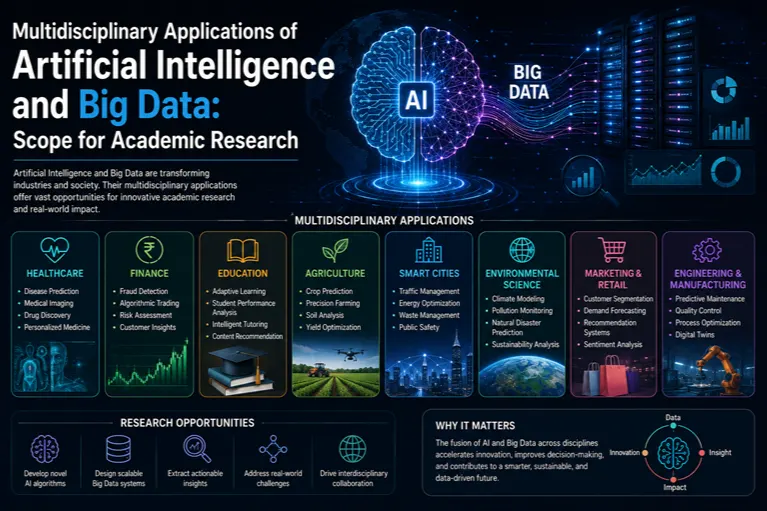 Multidisciplinary Applications of Artificial Intelligence and Big Data: Scope for Academic Research